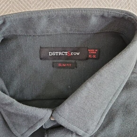 Dstrct & Row Casual Shirt Men's Size XL Hunter Green Long Sleeve Slim Fit NWT - Picture 8 of 16